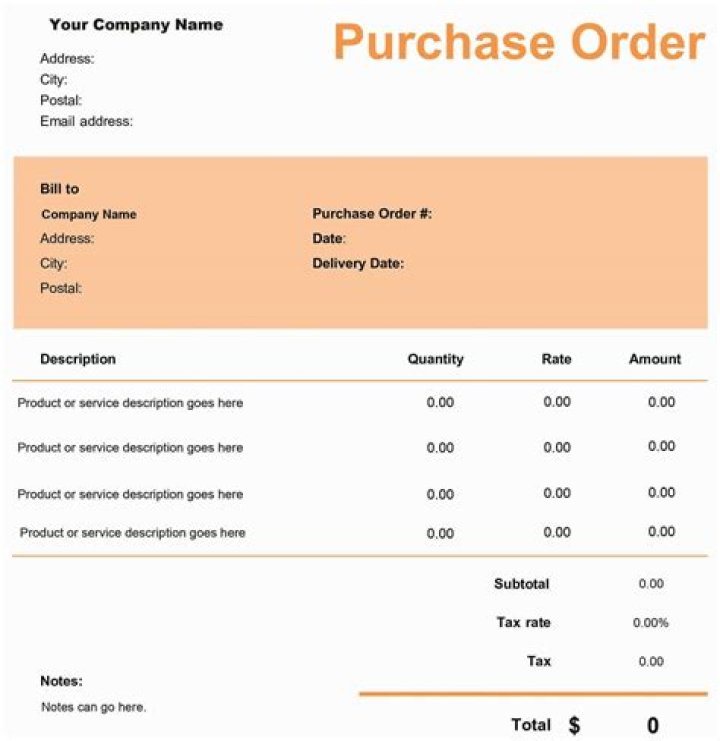 Are purchase orders tax-exempt?