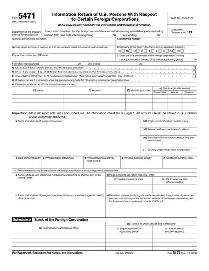 Can form 5471 be filed separately?