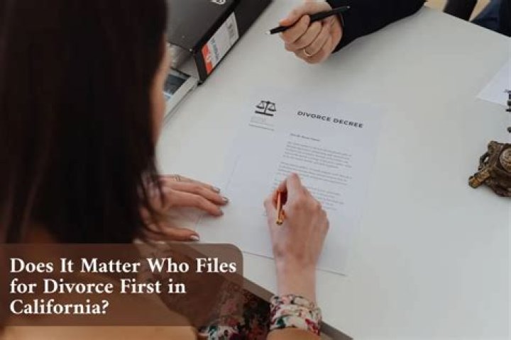 Does it matter who files first in a divorce case?