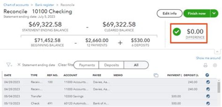 How do you reconcile accounts quickly?