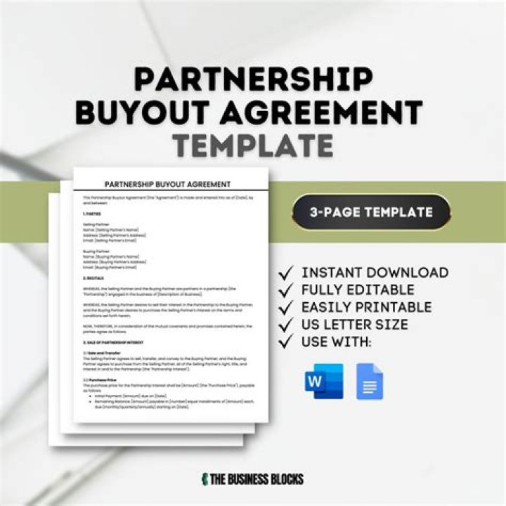 How is partnership buyout calculated?