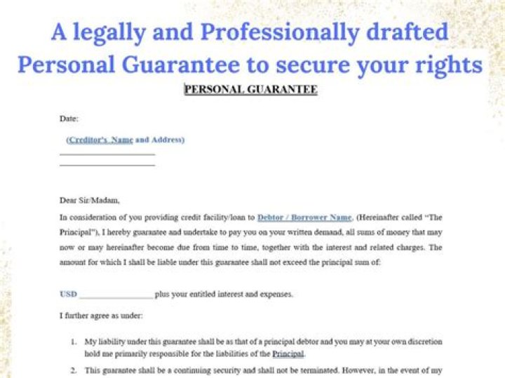 How legally binding is a personal guarantee?