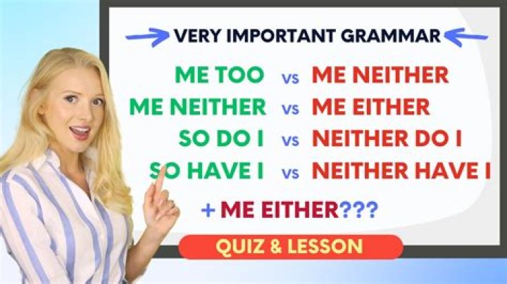 Is it correct to say me either?