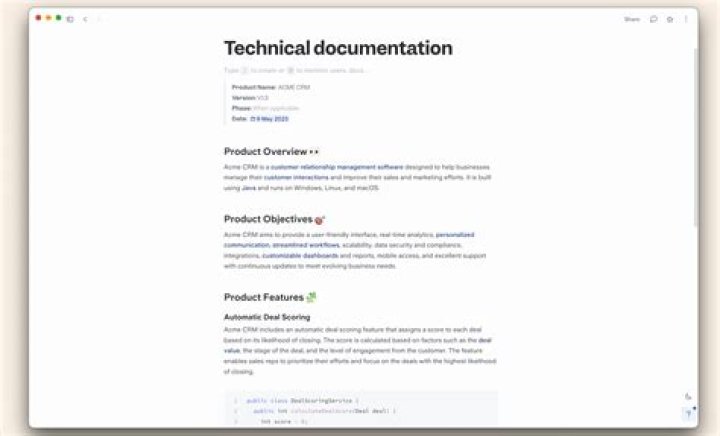 What are the needs of documentation?