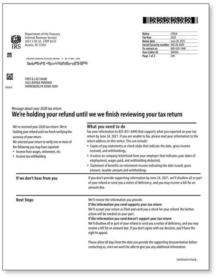 What does an IRS audit letter look like?