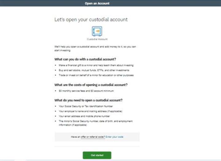 What is open a custodial account?