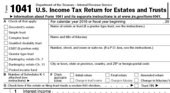 When does an estate need to file a Form 1041?