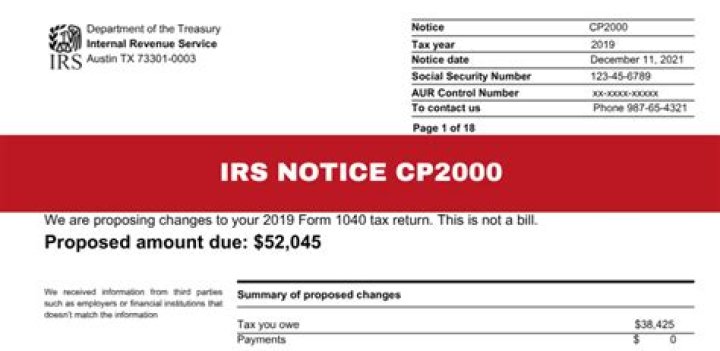 When does the IRS send you a CP2000 notice?