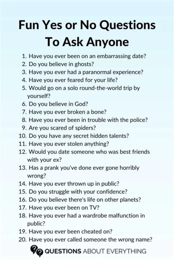 When to ask a yes or no question?