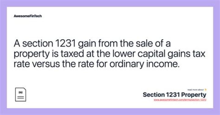 Where is a 1231 gain reported?