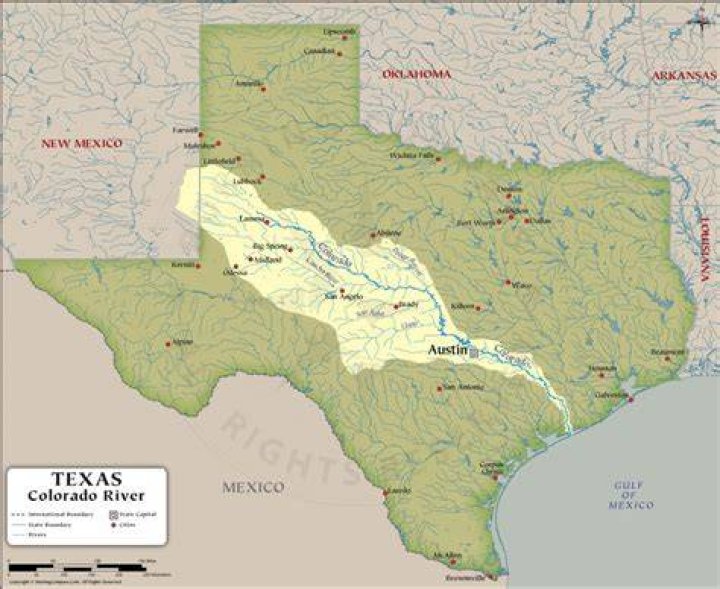 Why is Texas river called Colorado?