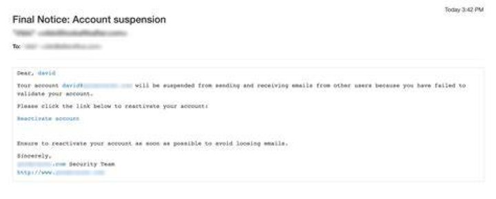 Why would my email account be suspended?